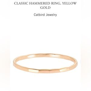 Catbird CLASSIC HAMMERED RING, YELLOW GOLD